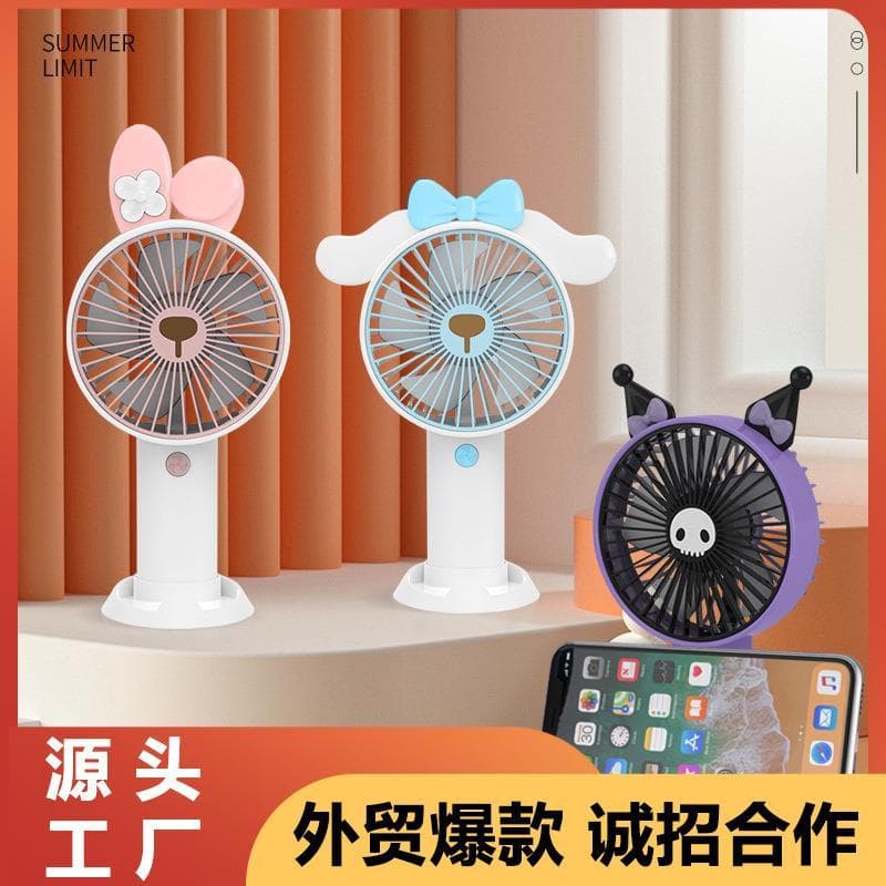 Cross-Border sudeste asiático venda quente ventilador portátil dos desenhos animados Anime portátil pequeno ventilador d