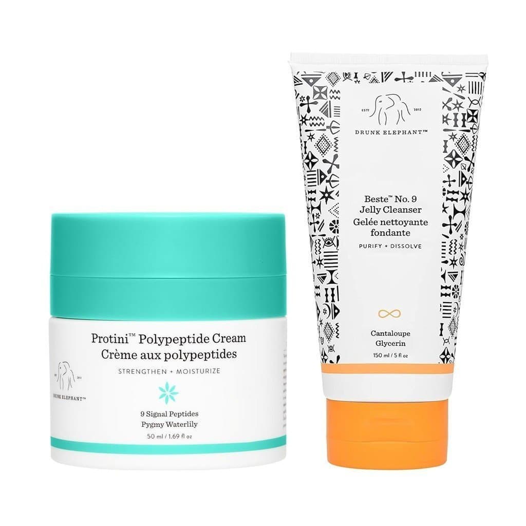 Conjunto de Creme Facial de Proteína Dr. Elephant - 50ml / 1.69 fl oz - Creme Facial Hidratante e Firmador - Melhor Re T