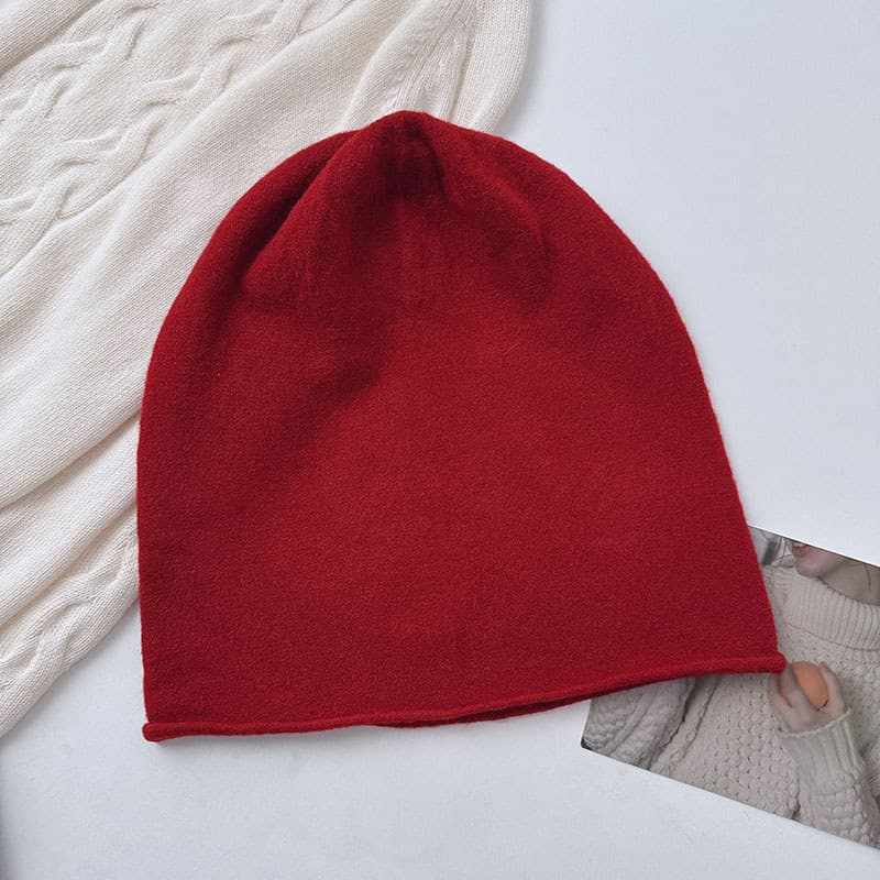 Ano novo vermelho AIM entidade lã misturada chapéu frio chapéu de lã feminino inverno quente estilo casal proteção de or