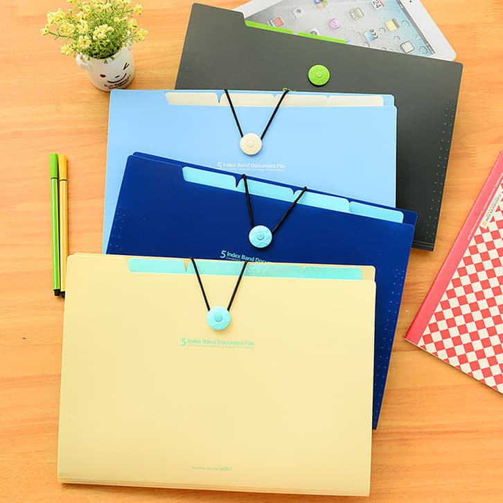 Frete grátis pasta de fivela simples classificação multicamadas grande capacidade estudante escritório teste papel arqui