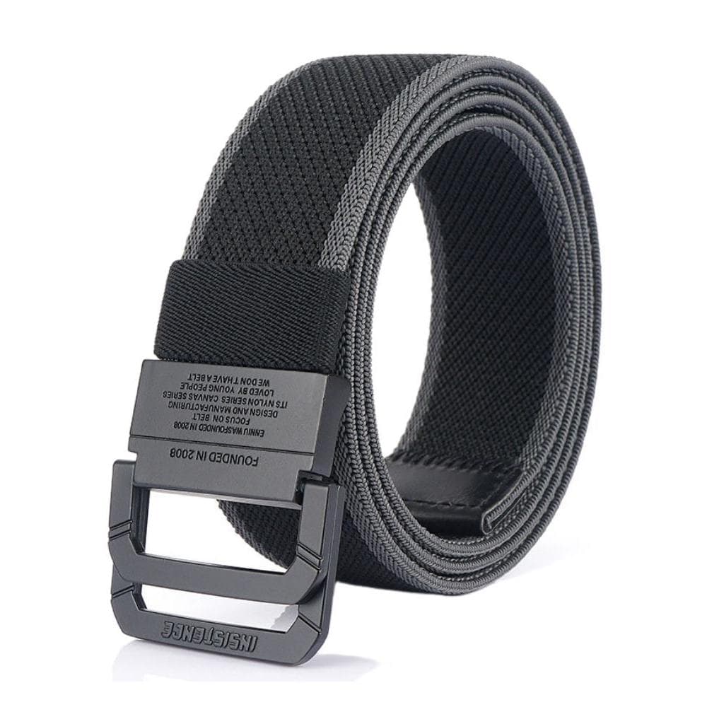 Calças cinto duplo-anel fivela lona masculina elástico Casual cinto de náilon calças masculinas cinto de pano segurança