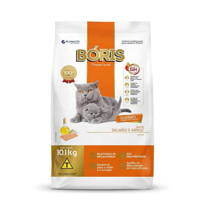Ração Boris Gatos Salmão Arroz Premium Especial 10,1kg