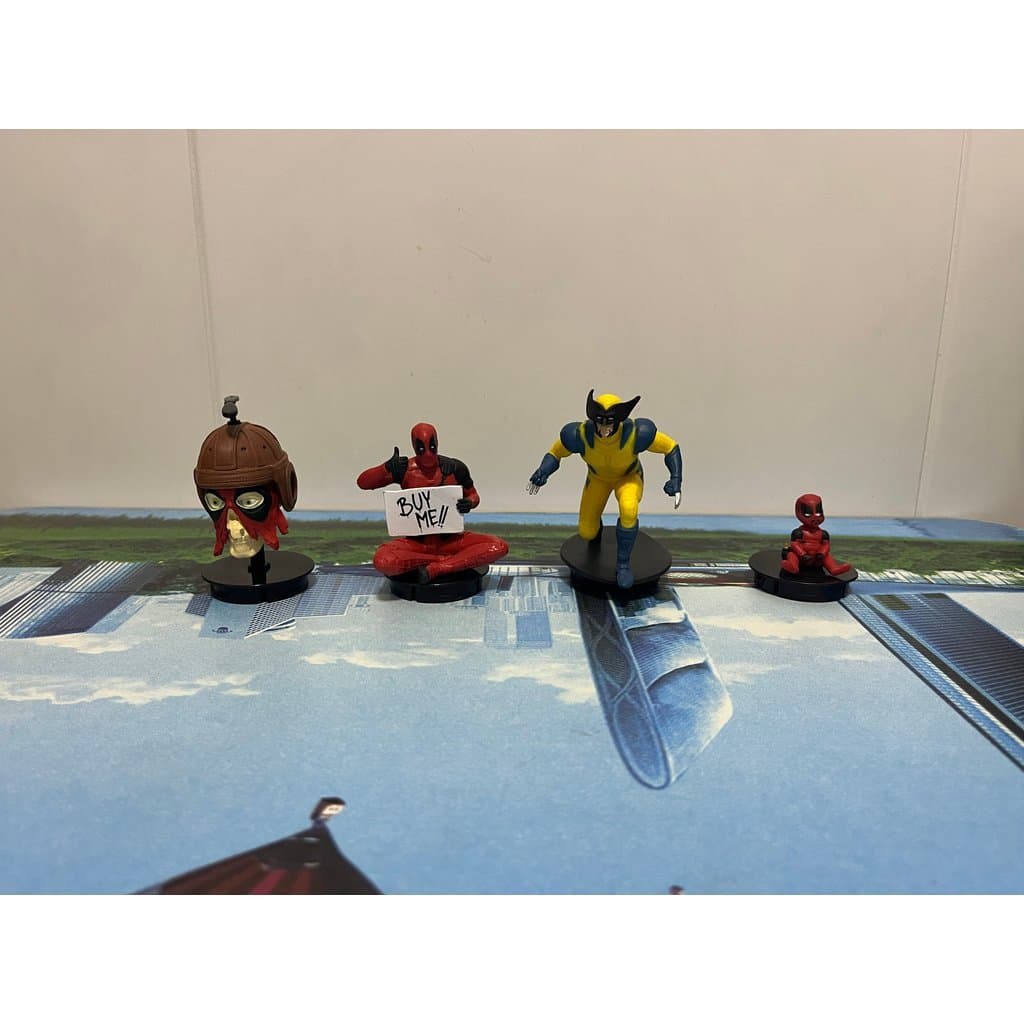 Figuras soltas populares de produtos de filmes da Marvel: figuras de ação e estatuetas de Deadpool 3, Wolverine e Skull