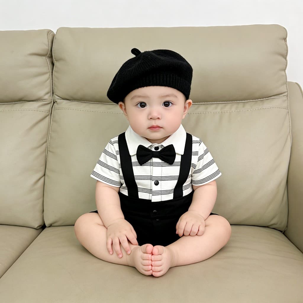 Mês inteiro roupas de bebê verão fino algodão puro classe um ano de idade menino vestido de bebê verão macacão pequeno m