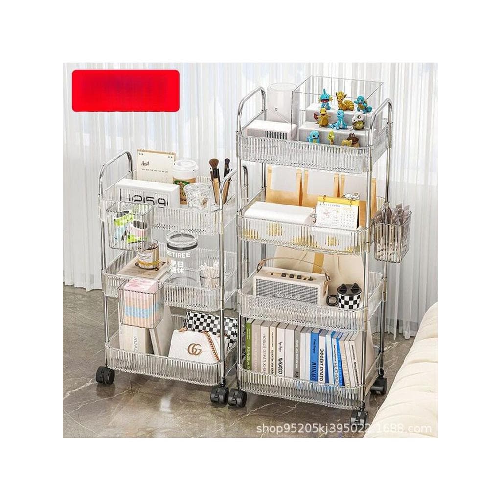 Rack de armazenamento de piso de cozinha removível Multi-camada rack de armazenamento rotativo Universal roda organizado