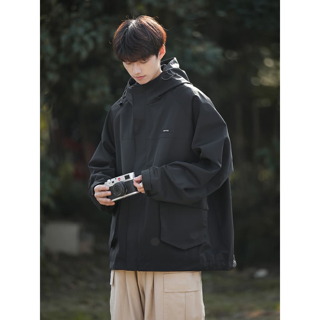 Jaqueta japonesa cityboy masculina primavera outono novo estilo à prova de vento jaqueta impermeável masculina jaqueta d