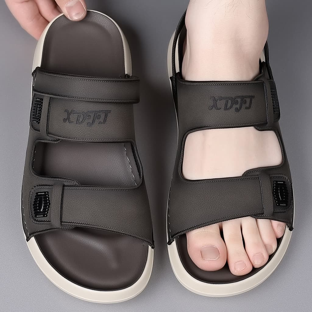 Sapatos de praia masculinos condução verão Casual dupla utilização antiderrapante sola macia 2026 novo estilo sandálias