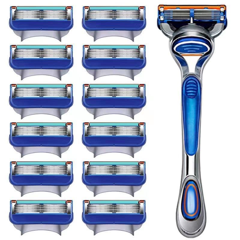 barbeador eletrico masculino [Movível] Lâmina de cinco camadas de alta qualidade Navalha Manual Cabeça de barbear mascul