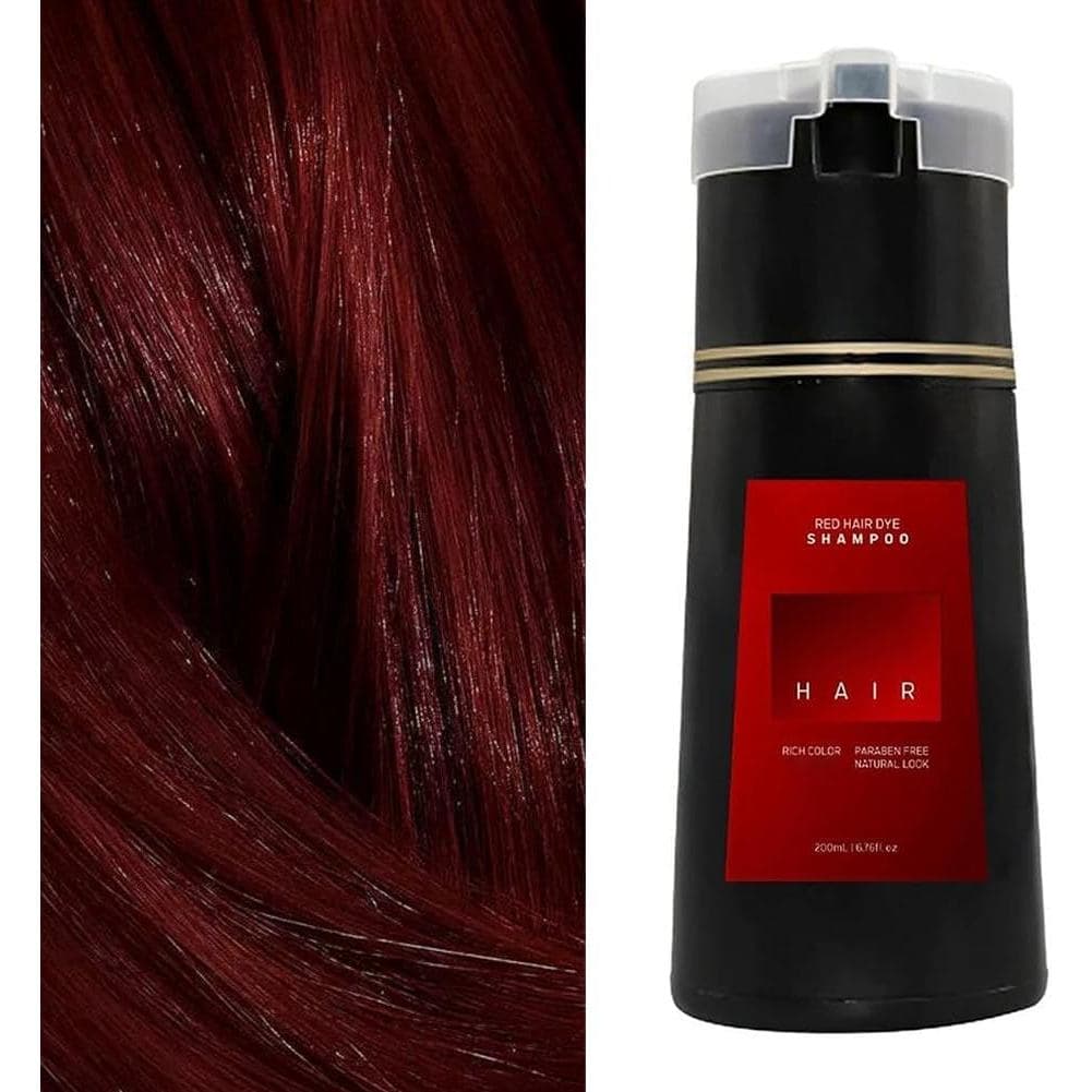 Shampoo Tintura de Cabelo, 200ml, Shampoo Tintura de Cabelo Natural à Base de Plantas, Shampoo Tintura Instantânea para