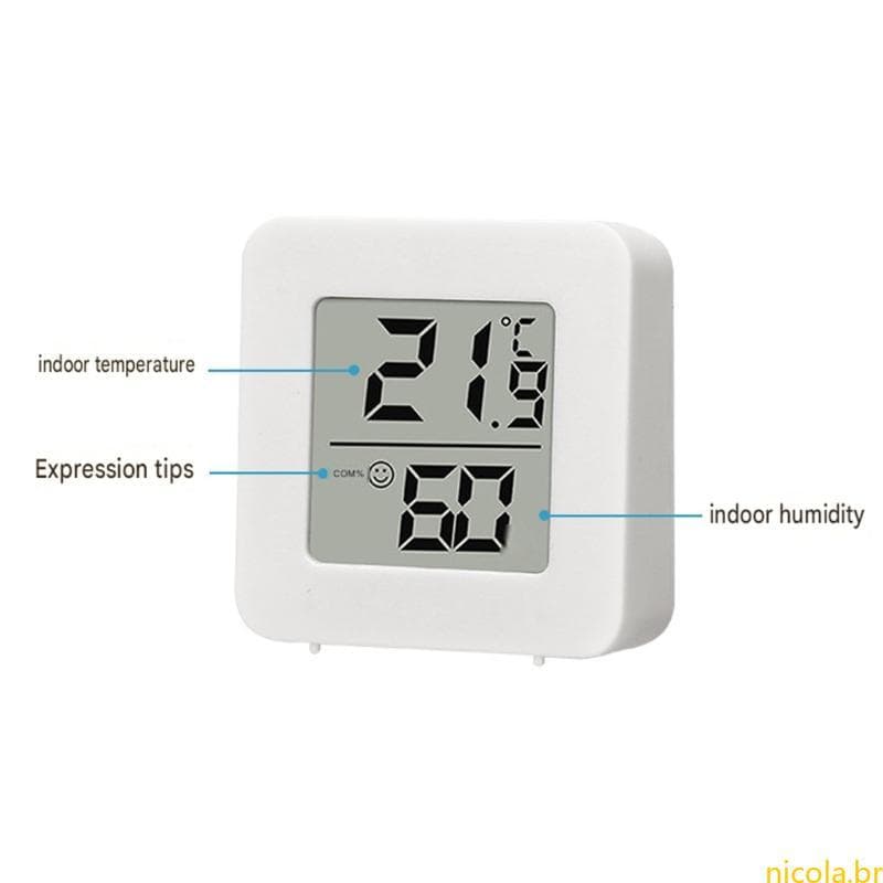 Nic 1 4 6 8Pcs Medidor Eletrônico Umidade Temperatura Display Transparente