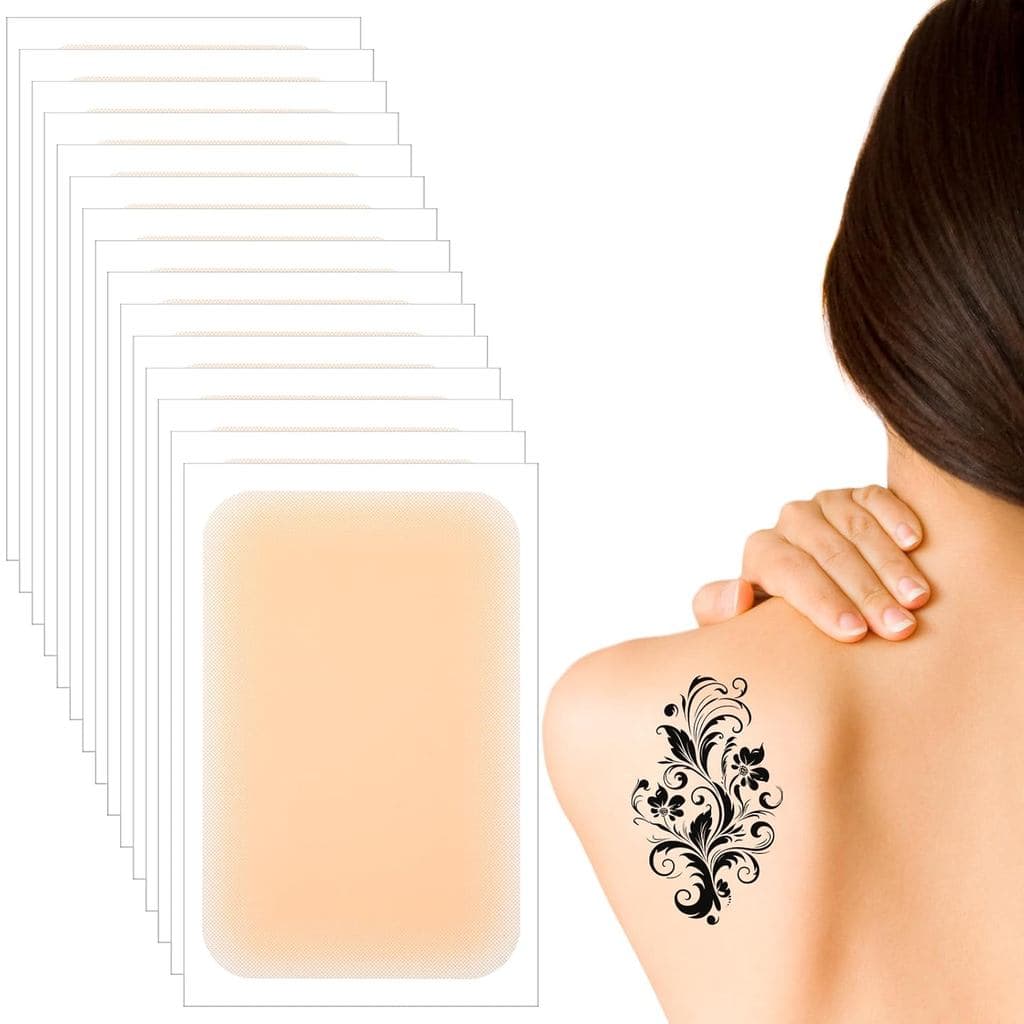 Sibba 15 Peças de Adesivos Invisíveis para Cobrir Tatuagens, Fita Ultra-Fina para Cobrir Tatuagens, Impermeável, Respirá