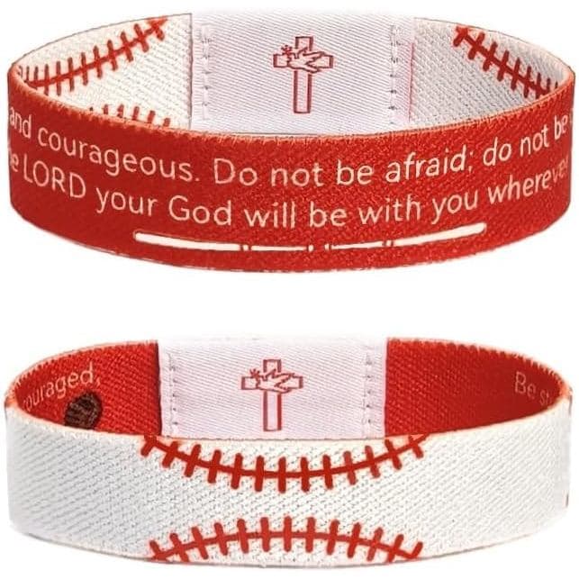 Flvkev Presentes de Beisebol, Softbol, Futebol Americano, Futebol, Vôlei, Pulseiras com Versículos Bíblicos e Escrituras