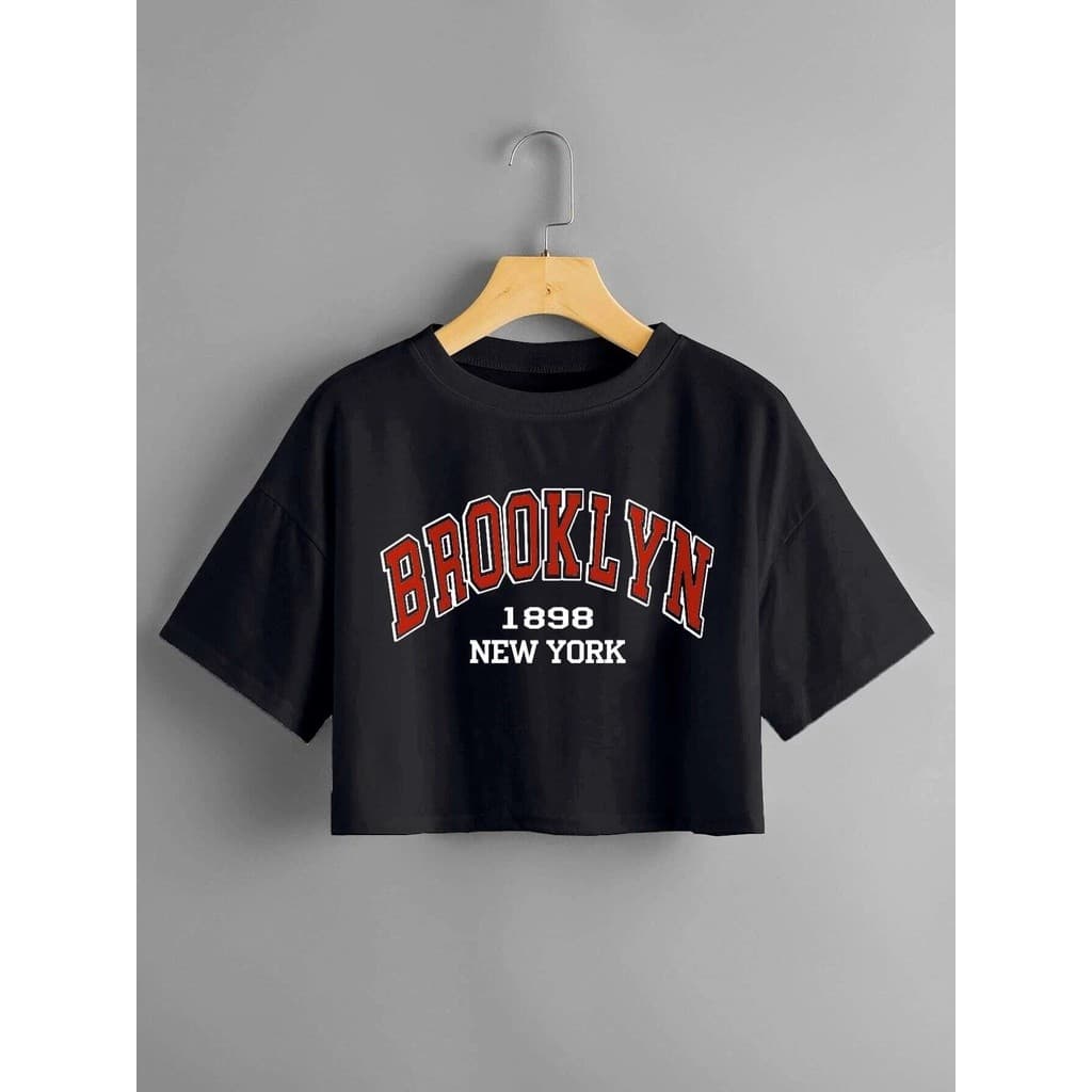 Cropped Feminina 100% Algodão Brooklyn New York