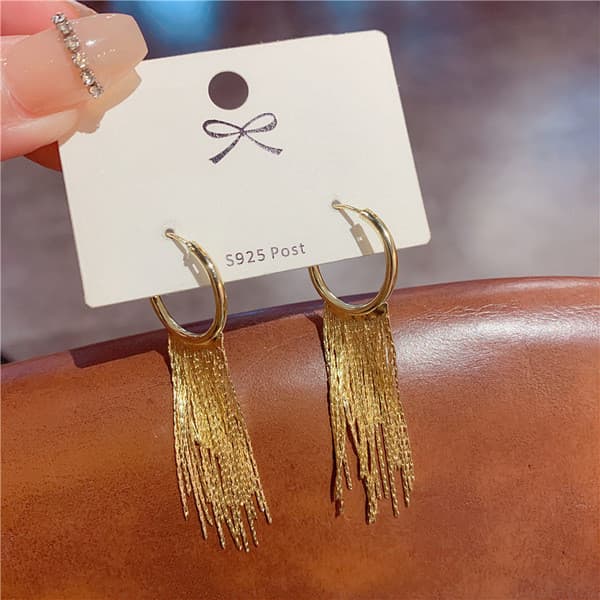 | kit brinco aço inoxidável | 【cartelas de brincos feminino】 ☜Europeu americano exagerado moda borla brincos feminino lu