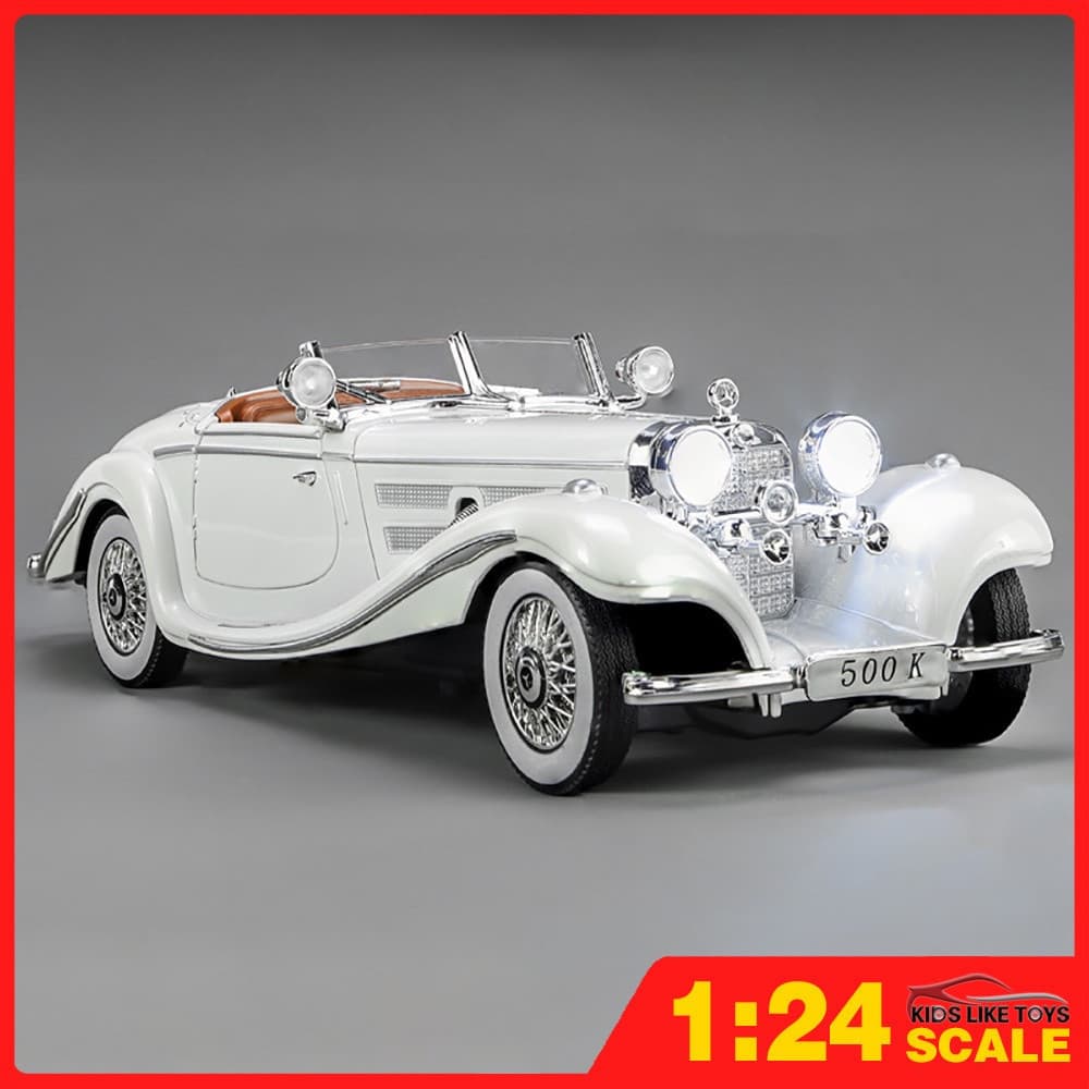 KLT 1 : 24 Mercedes Benz 500K Metal Alloy Toys Car Modelo De Carro De Liga Metálica Veículo Diecast Para Meninos Simulaç