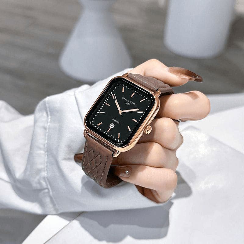 relogio feminino pequeno relogio feminino luxo Novo estilo relógio quadrado feminino nicho luz luxo High-End temperament