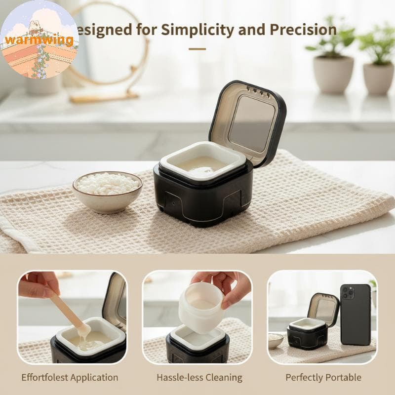 Warmwing Mini Máquina Aquecedora De Cera , Tigela De Silicone , Aquecedor Nariz , Orelha , Remoção De Pelos , Kit Feijão