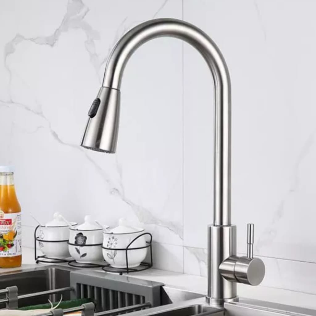 TORNEIRA MONOCOMANDO COZINHA GOURMET EXTENSÍVEL ESCOVADA