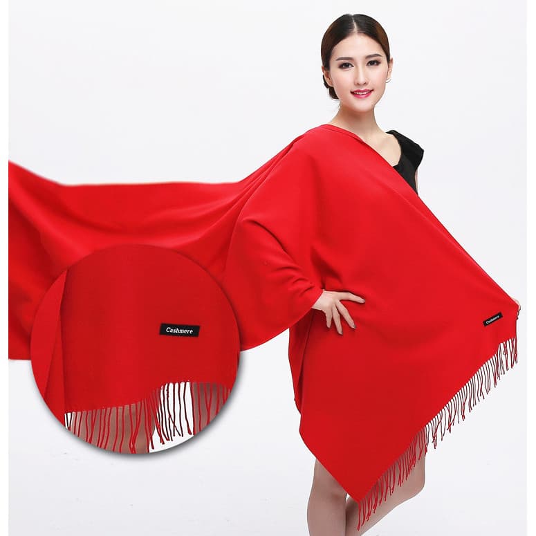 Hangzhou Premium cachecol versão coreana outono inverno cor sólida engrossado Extra longo xale cachecol babador dupla ut