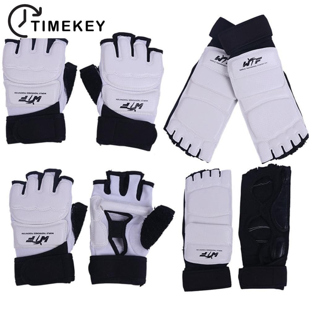 TKEY 1 par de luvas fluorescentes de proteção para mãos e pés de taekwondo H3Q8 FMSD