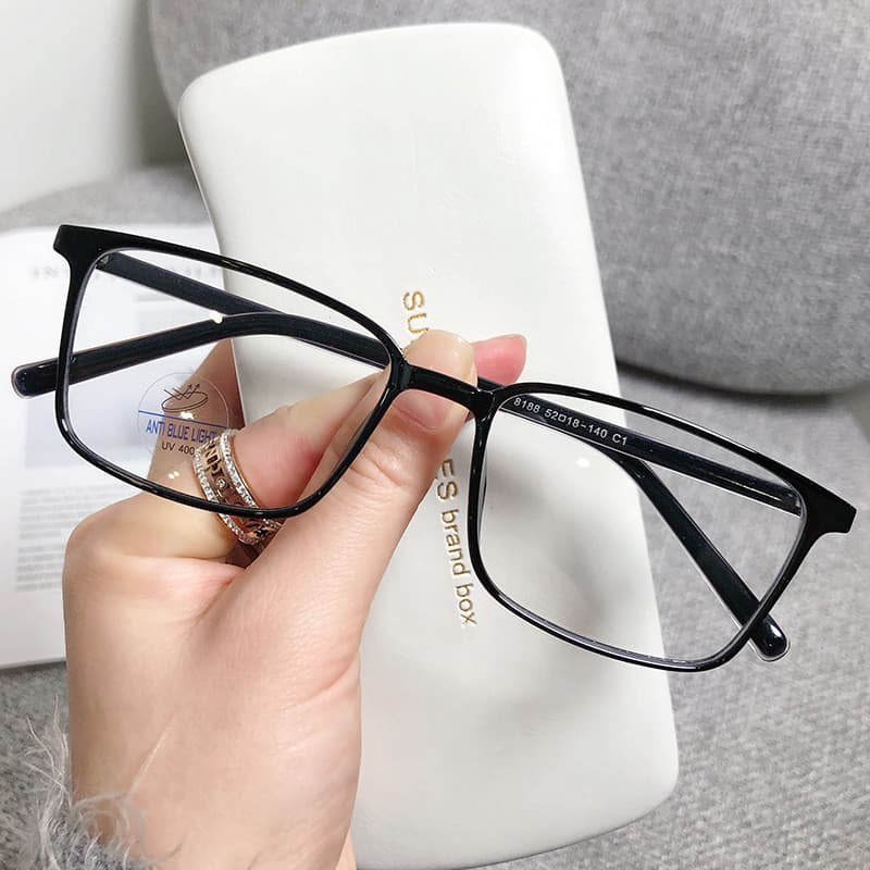 Óculos retangulares anti-radiação TR90, armações coloridas, unissex, com lentes intercambiáveis.   WLTG