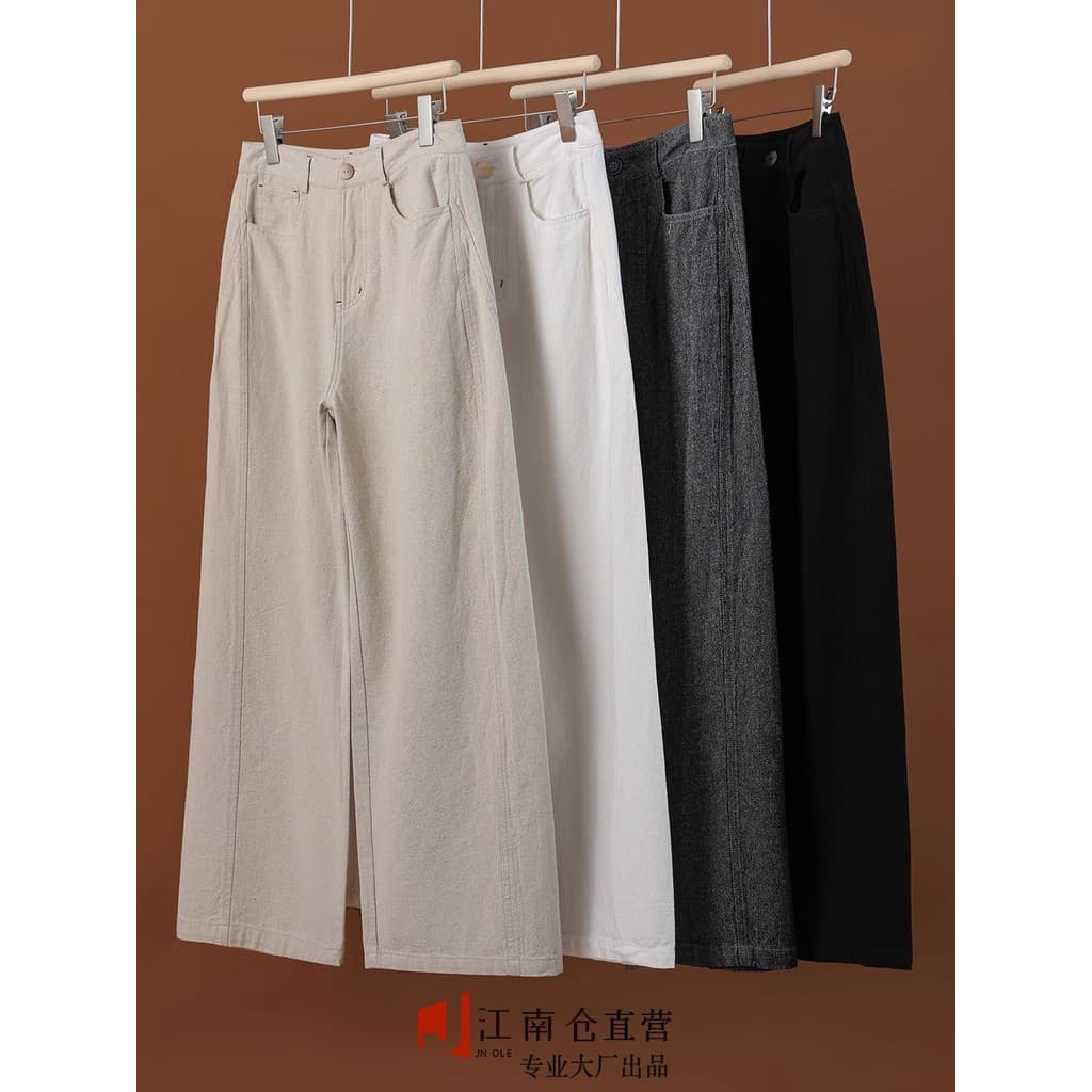 Jiangnancang|[Liberação de perda de linha de linho de algodão de alta qualidade] Linho feminino mais fino olhar solto es