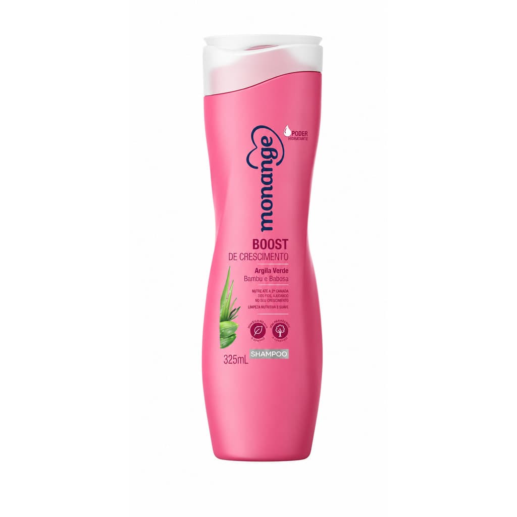 Shampoo Monange Boost Crescimento 325ml Argila e Babosa