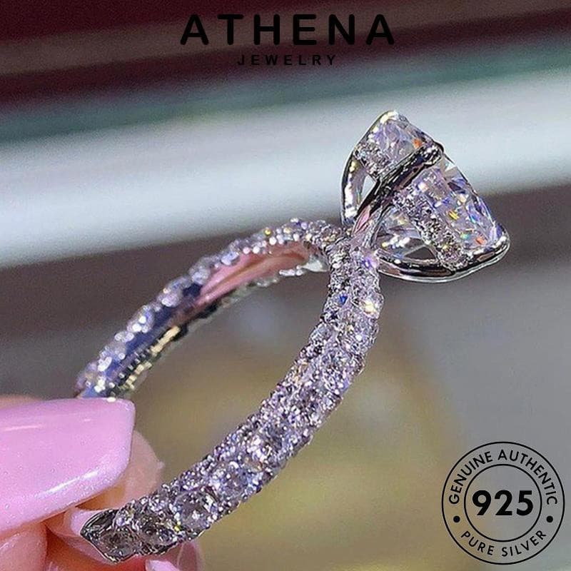 OMBRAS JEWELRY Anéis Diamantados Mulher Original Moissanita Ouro Clássico 925 Prata Redonda R305-BRR