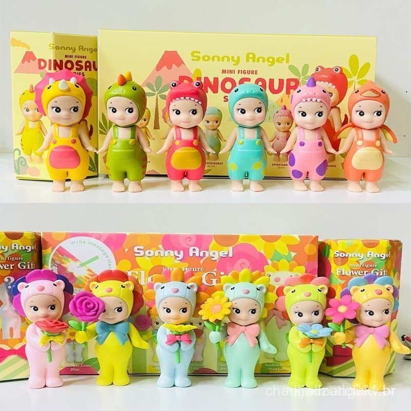 Sonny Anjo Caixa Cega Flor Presente Dinossauro Série Mini Anime Figuras Ornamentos Bonecas Fãs De Brinquedo Das Crianças