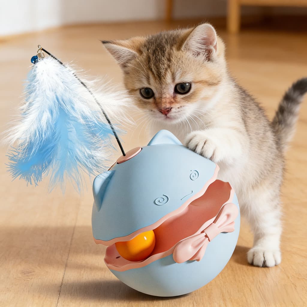 Gato elétrico brinquedo Tumbler provocando gato vara gato gatinho auto-feliz tédio alívio ferramenta útil bola Badminton