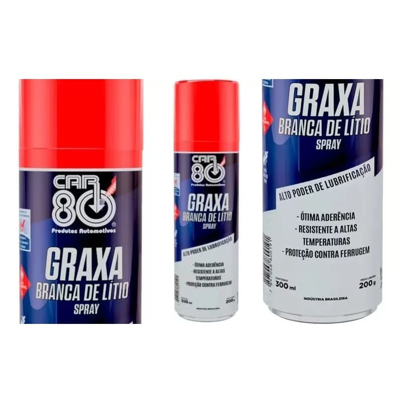 GRAXA BRANCA DE LITIO SPRAY 300ml ALTA ADERENCIA
