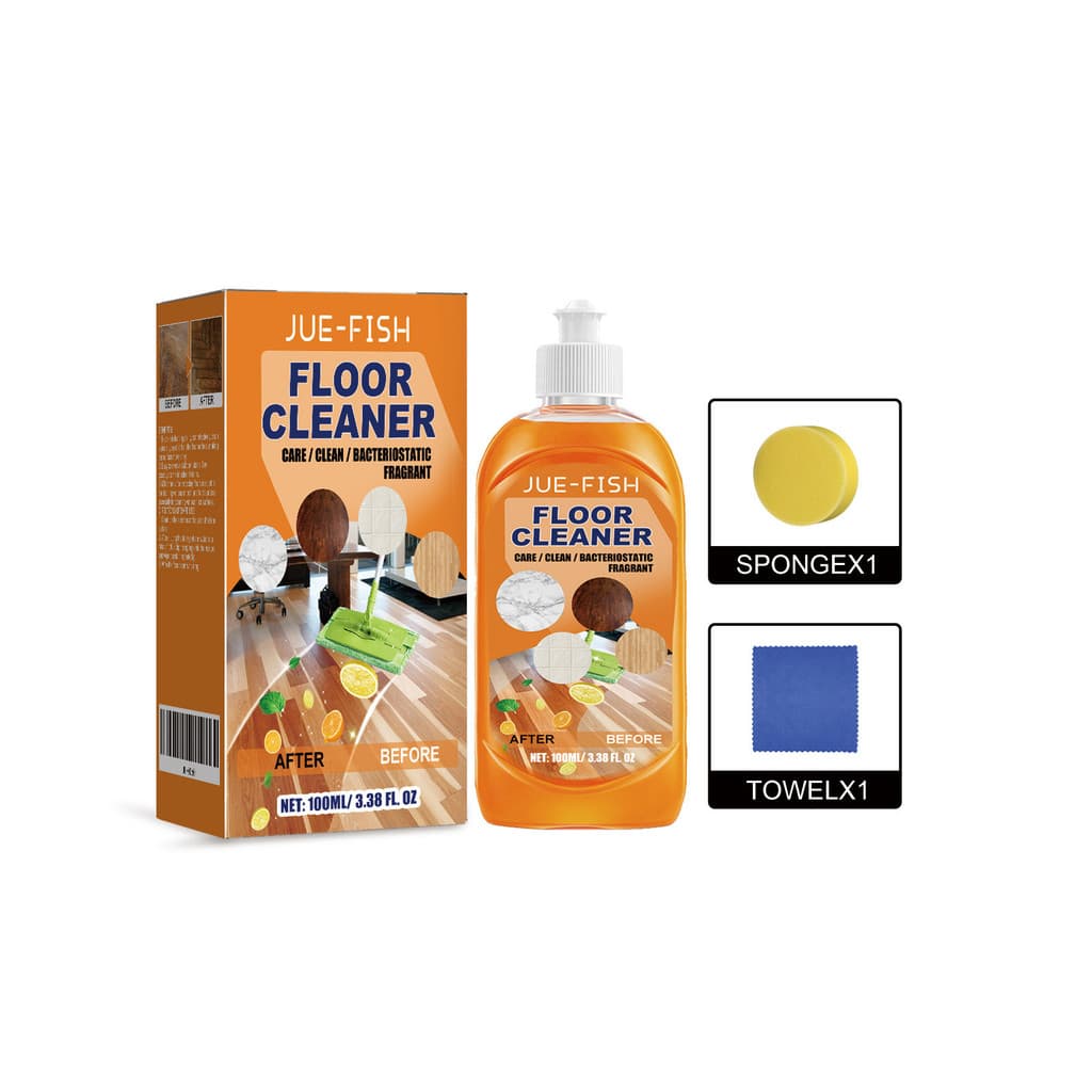Jue-Fish Floor Cleaner Descontaminação Descalcificação Brightening Tile Cleaner Polimento de limpeza de piso de madeira8