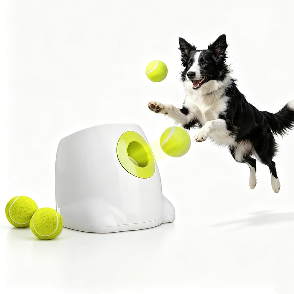 Newpet LANCADOR AUTOMATICO DE BOLINHAS PARA PET CACHORRO INTERATIVO CONTEM 3 BOLINHAS