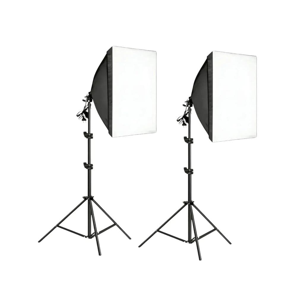 Kit Iluminação Profissional 2 Softbox 50x70 com Tripés 2 Metros