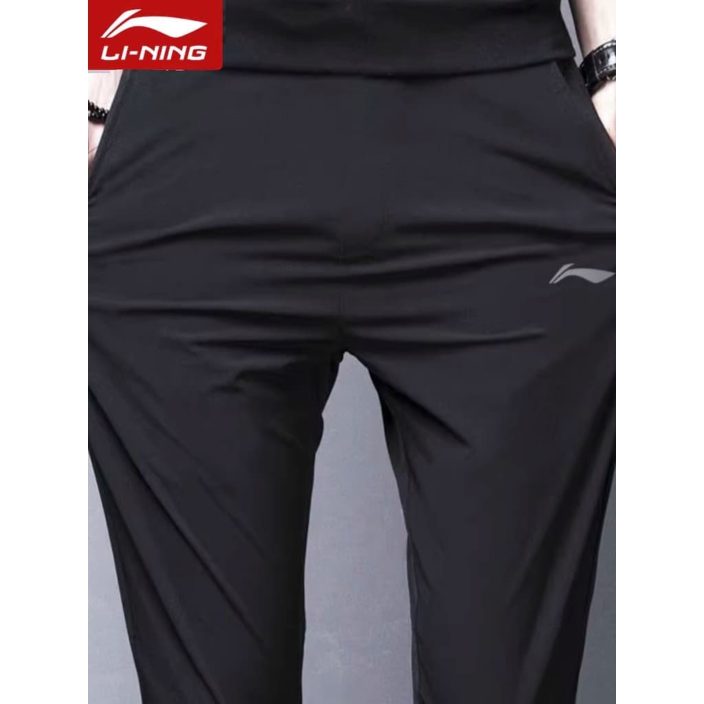 Li Ning Calças Esportivas Masculinas Calças de Secagem Rápida Primavera Verão Novo Estilo Solto Calças Compridas Tamanho