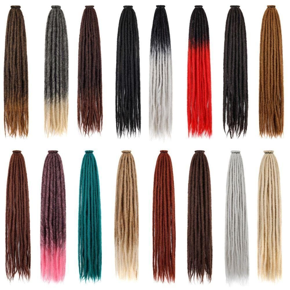 10 Fios Hippie Dreads , Extensão De Dreadlock Sintético Estilo Reggae Natural , Cor Ombre