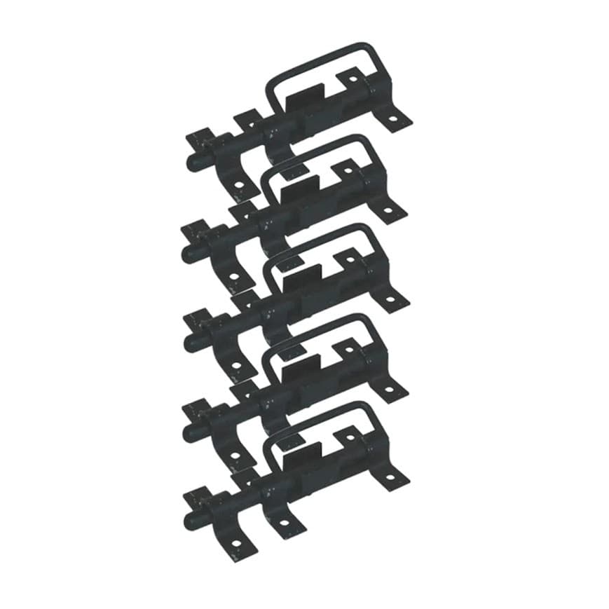 Kit 5 Trincos c/ Alça Para Portão e Porteira Aço Preto 200mm