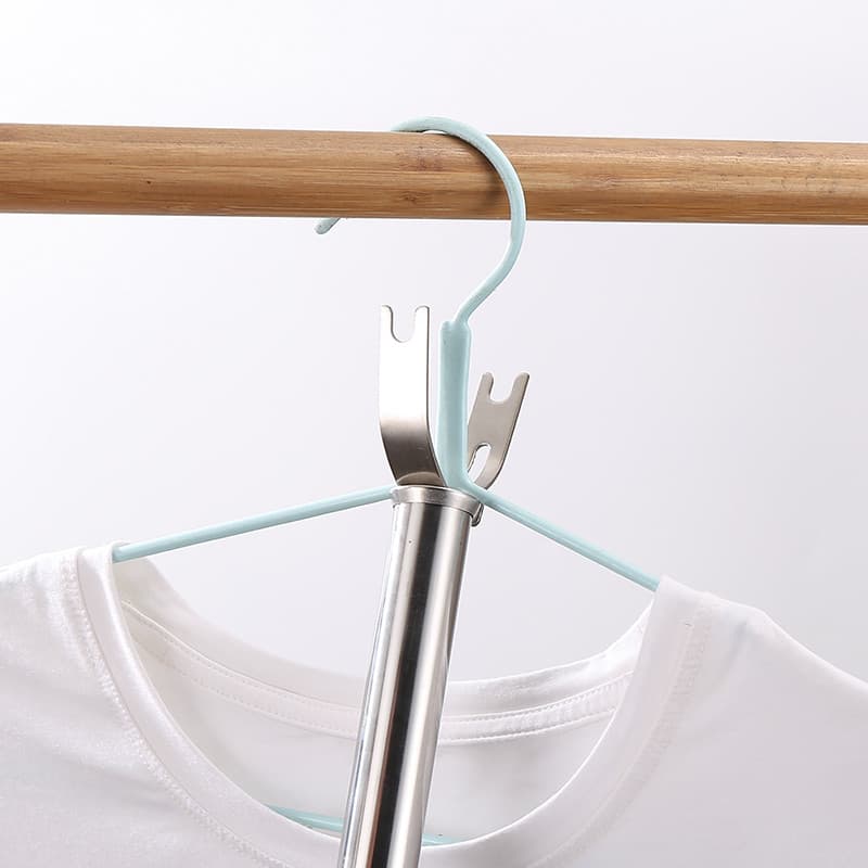 Haste de suporte de roupas garfo Ya aço inoxidável integrado garfo de secagem de roupas domésticas varanda haste de seca