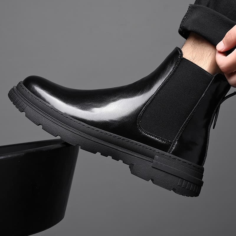 Chelsea botas masculinas 2025 novo estilo outono inverno de alta qualidade botas de couro respirável Martin botas chamin
