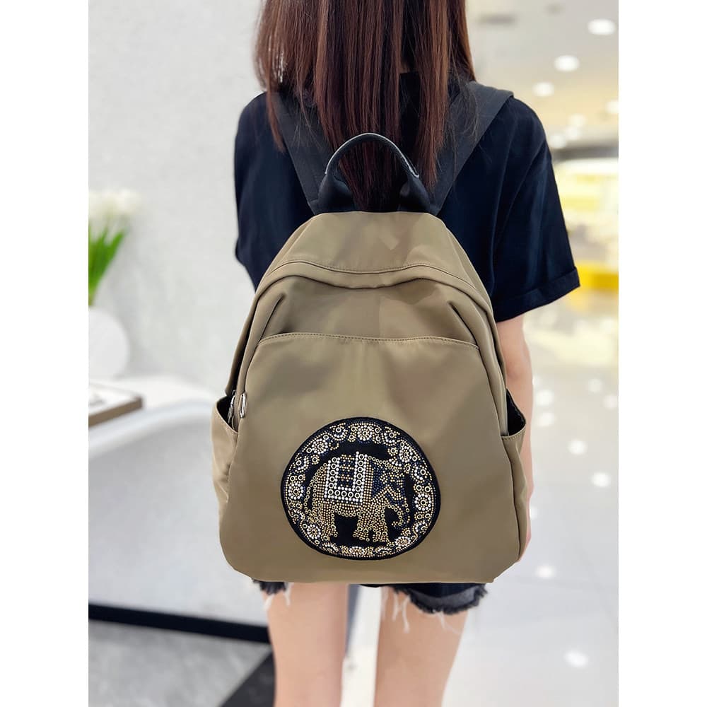 Quente diamante bebê elefante Oxford pano mochila feminina 2025 novo estilo único à prova dwaterproof água All-Match moc