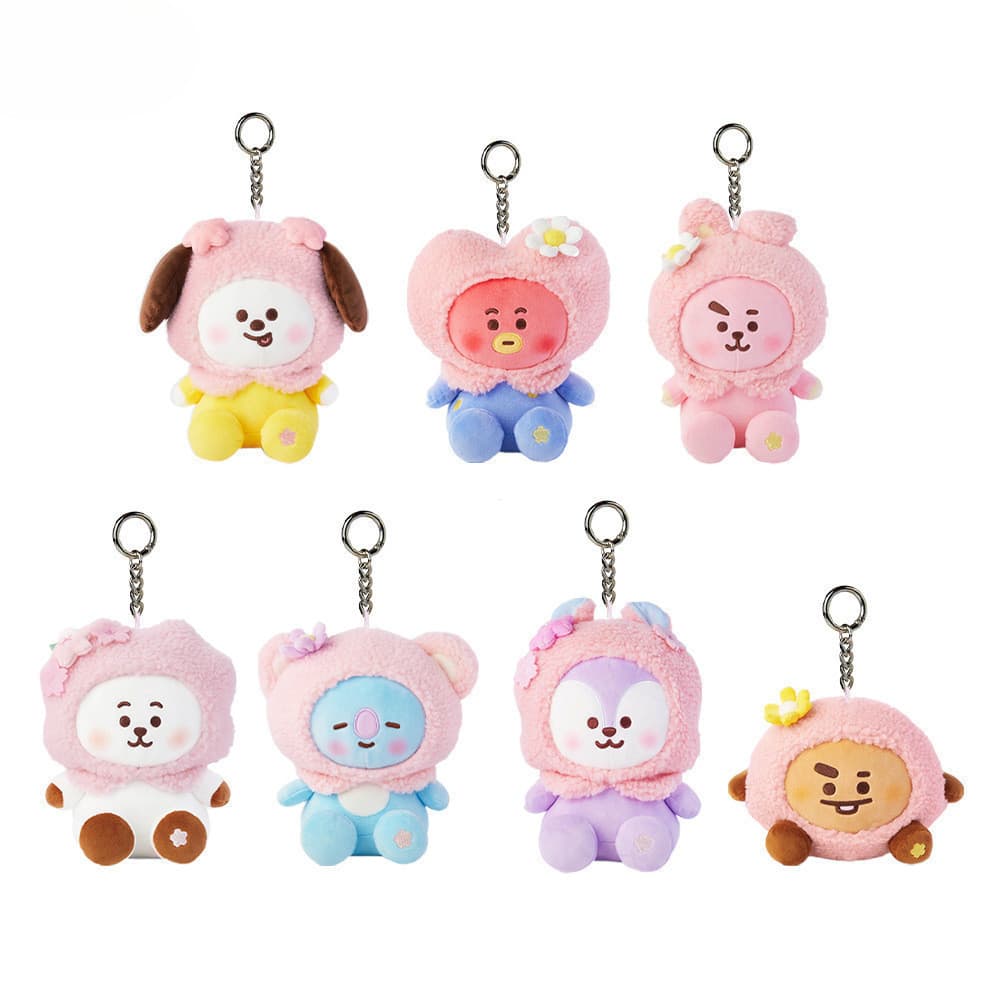 Brinquedo de Pelúcia Samsung BTS Série BT21 Temporada das Flores Pequeno Koochie RJ Mini Chaveiro Pendente de Bols