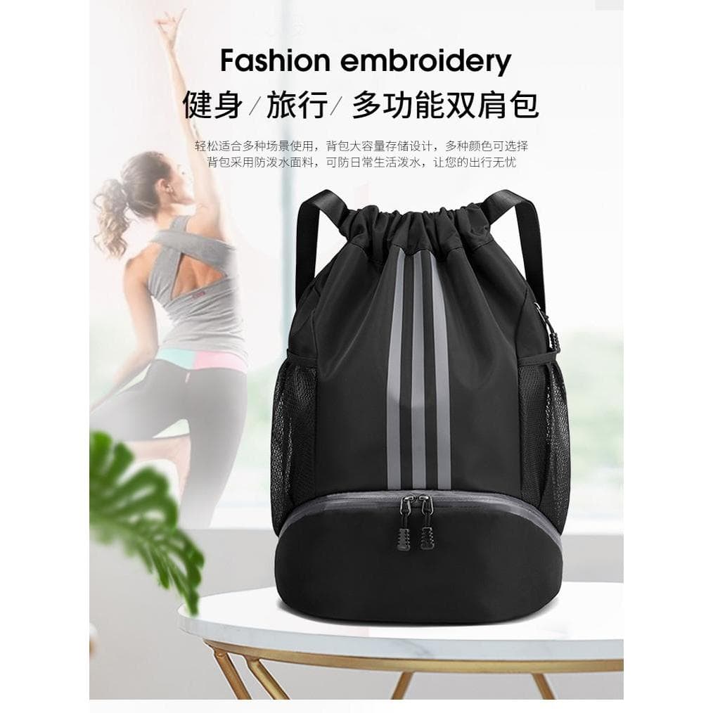 Mochila de basquete com bolso com cordão de grande capacidade 2024 novo estilo unissex bolsa de ginástica com cordão moc