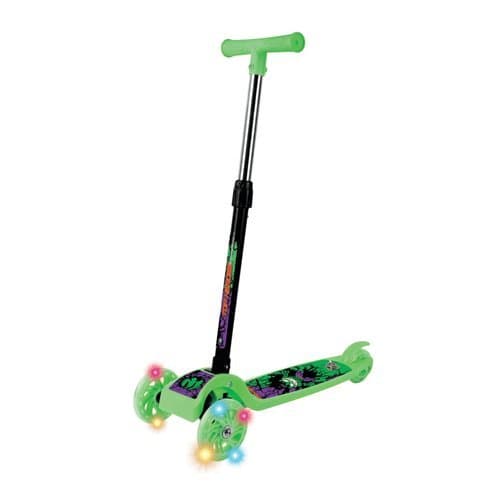 Patinete Infantil Estável 3 Rodas Iluminação Led Design Atraente Segurança Crianças Verde