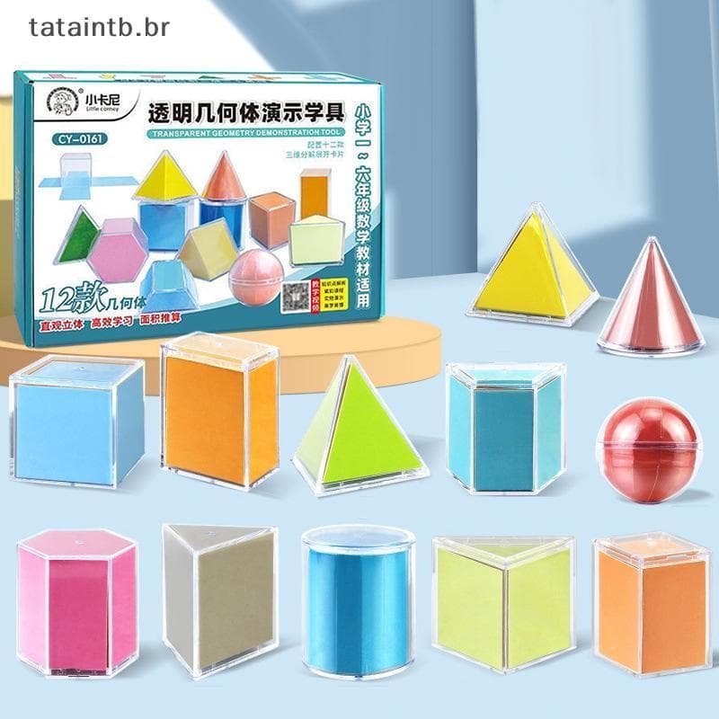 [Tatata] Funy Perspectiva Geometria Modelo De Sólida Destacável Cubo De Ensino De Escola Primária Prisma Retangular Ferr