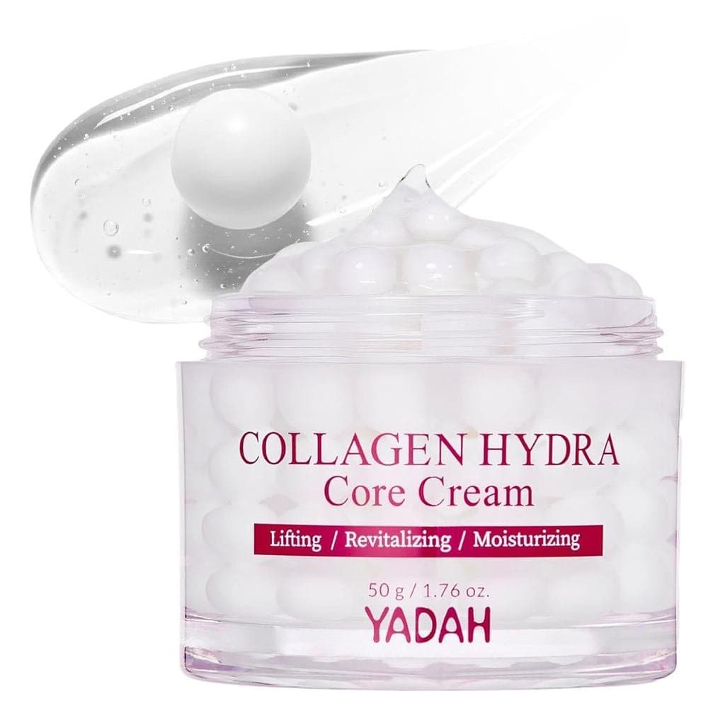 YADAH Collagen Hydra Core Cream – Creme Hidratante Preenchedor em Cápsulas com 10 Tipos de Ácidos Hialurônicos, Colágeno