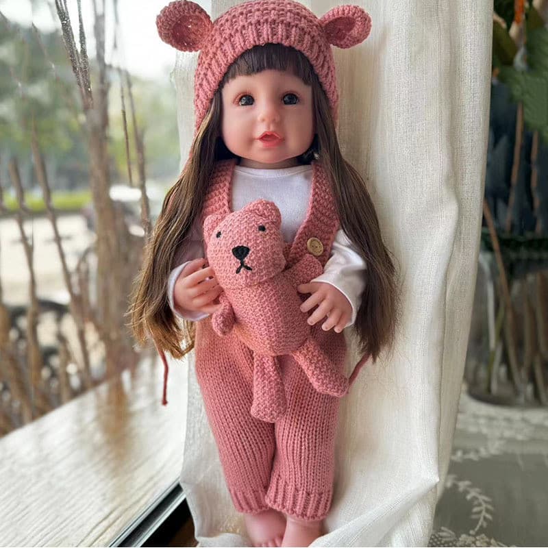 Nova Boneca Reborn de Simulação de 55cm, Boneca Reborn de Silicone Completo, Brinquedo de Princesa Barbie para Crianças,