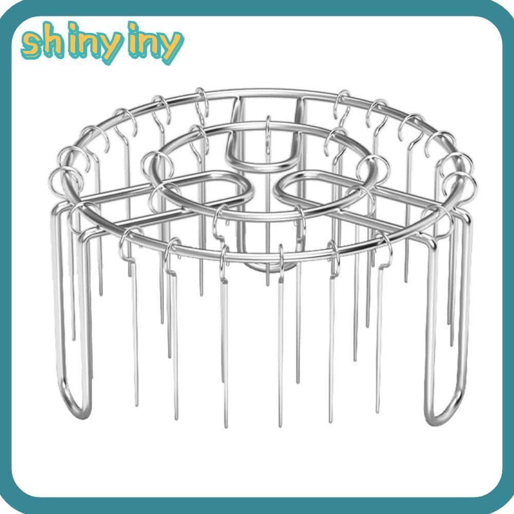 Rack De Grelha Vertical Brilhante , Suporte De Espeto Removível Para De Corda , Agulha De Cozimento De Aço Inoxidável 12