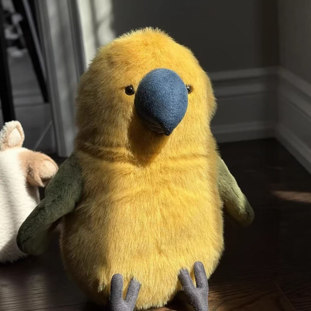 Brinquedo de Pelúcia Papagaio Babuino, Boneco de Conforto, Animal de Pelúcia para Crianças, Presente de Aniversário, Pre