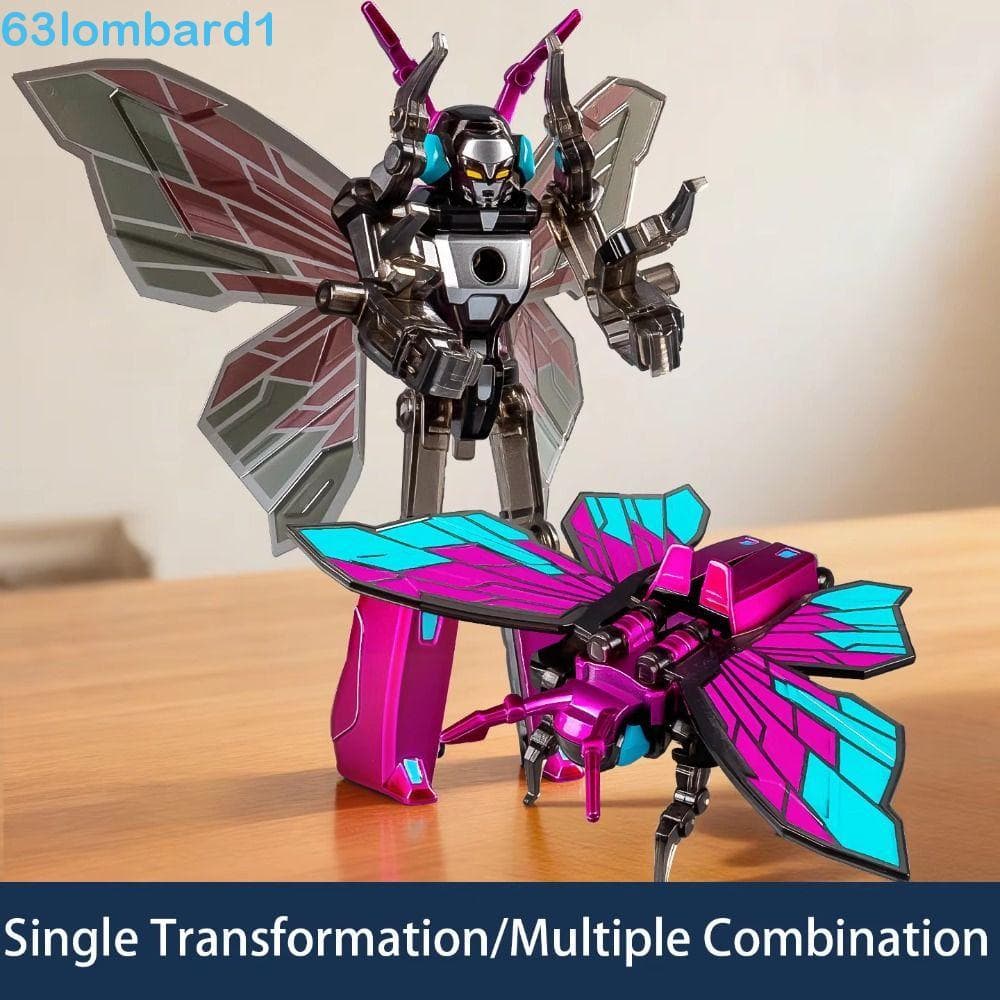 LOMBARD1 Brinquedo Mecha Transformador De Insetos , De Montagem De Design 2 Em 1 Borboleta Libélula Robô Deformabl