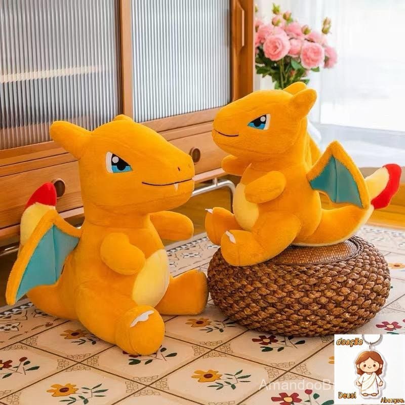 35cm/Pelúcia Charizard Boneco Pokémon Alta Qualidade  Melhor Brinquedo para Crianças Pokémon Charmander